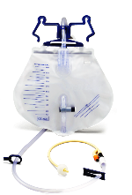 Système clos de drainage urinaire avec sonde latex hydrophile à ballonnet