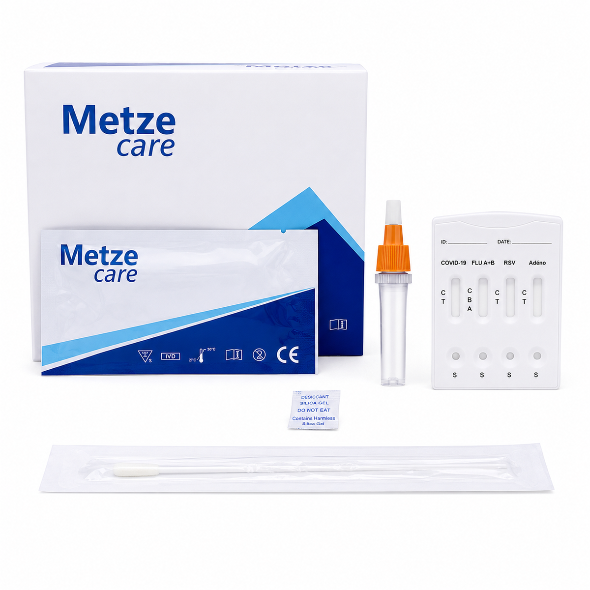 Test Rapide Quadriplex COVID - GRIPPE A&B - VRS - Adenovirus