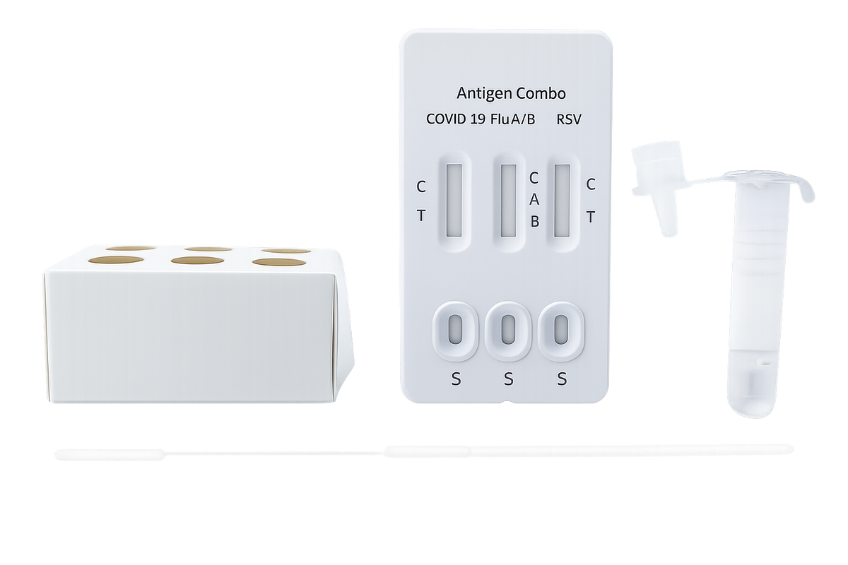 Test antigénico de uso profesional Triplex COVID / GRIPE A&B / VRS para niños