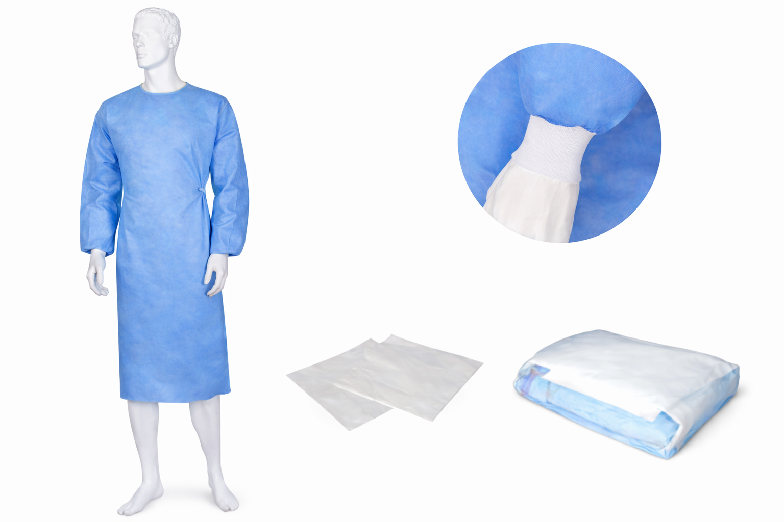 Casaque chirurgicale standard 35g/m² avec 2 serviettes
