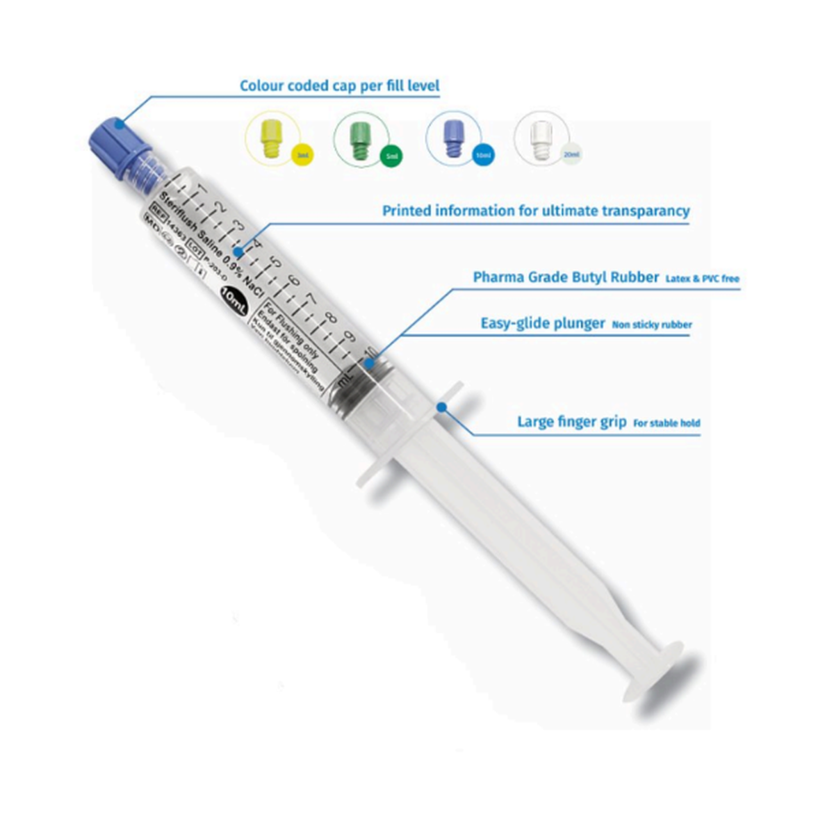 SERINGUE PRÉ-REMPLIE DE SOLUTION DE CHLORURE DE SODIUM 0,9% À CONNEXION LUER LOCK
