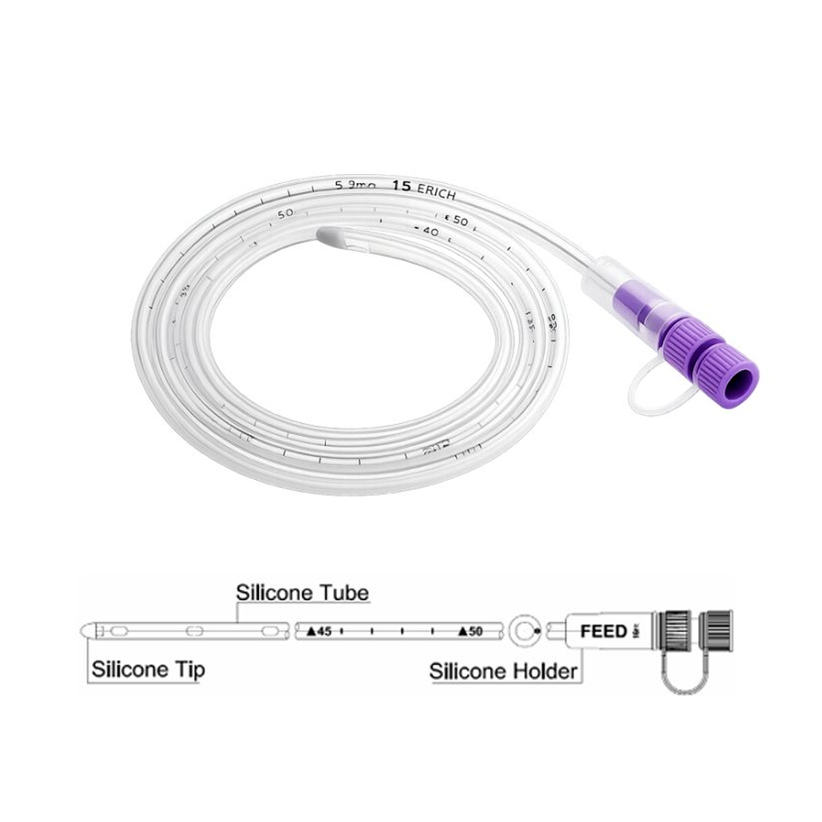 Sonde naso-gastrique avec connecteur ENFIT